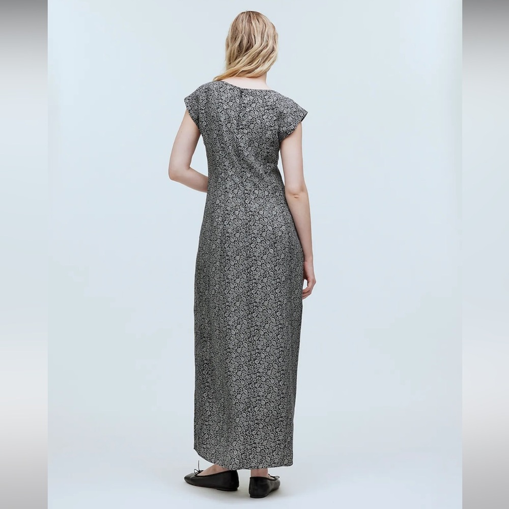 NWT Madewell Cap-Sleeve V-Neck Midi Floral Dress NEW 10 - Picture 6 of 9